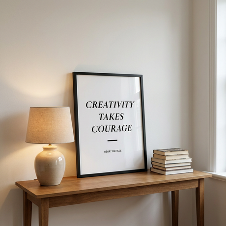 Cuadro Negro Courage 50×70 cm