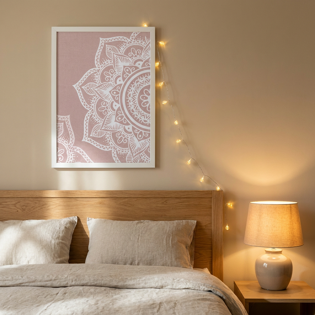 Cuadro Mandala Rose 50×70 cm
