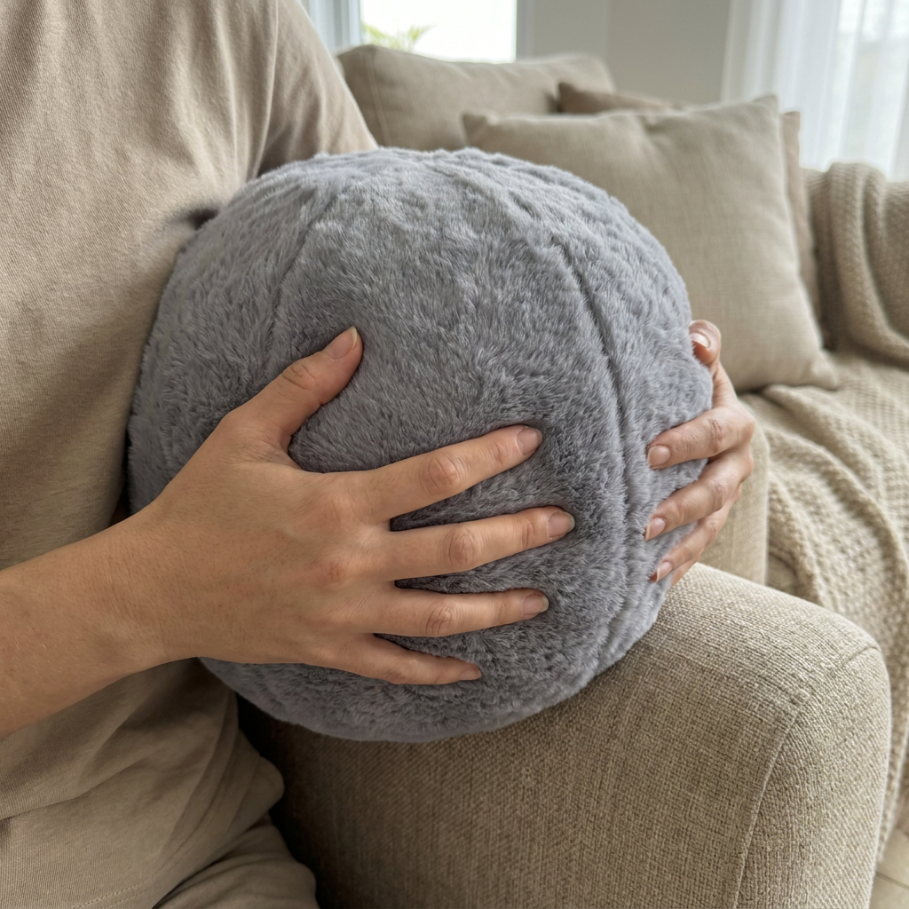 Almohadón Gris Pompon