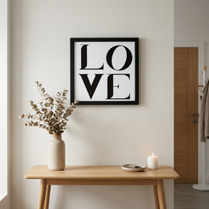 Cuadro Love Black 40×40 cm
