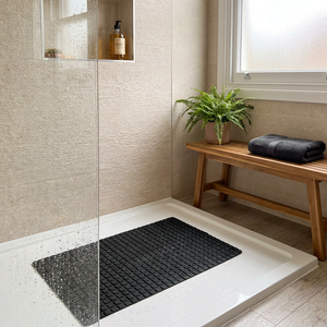 Alfombra Antideslizante Pixel Negro (37×67 cm)