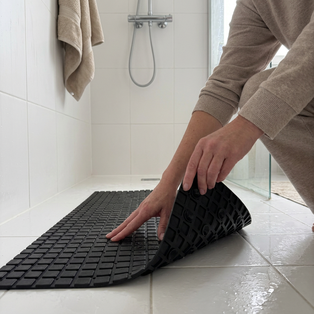 Alfombra Antideslizante Pixel Negro (37×67 cm)