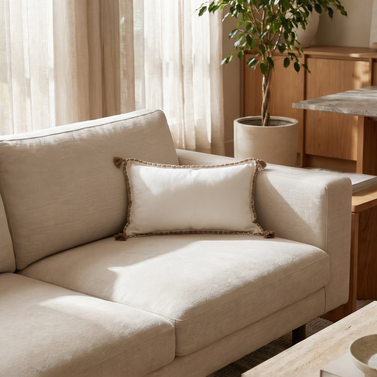 Almohadón Cassis White 30x50 cm