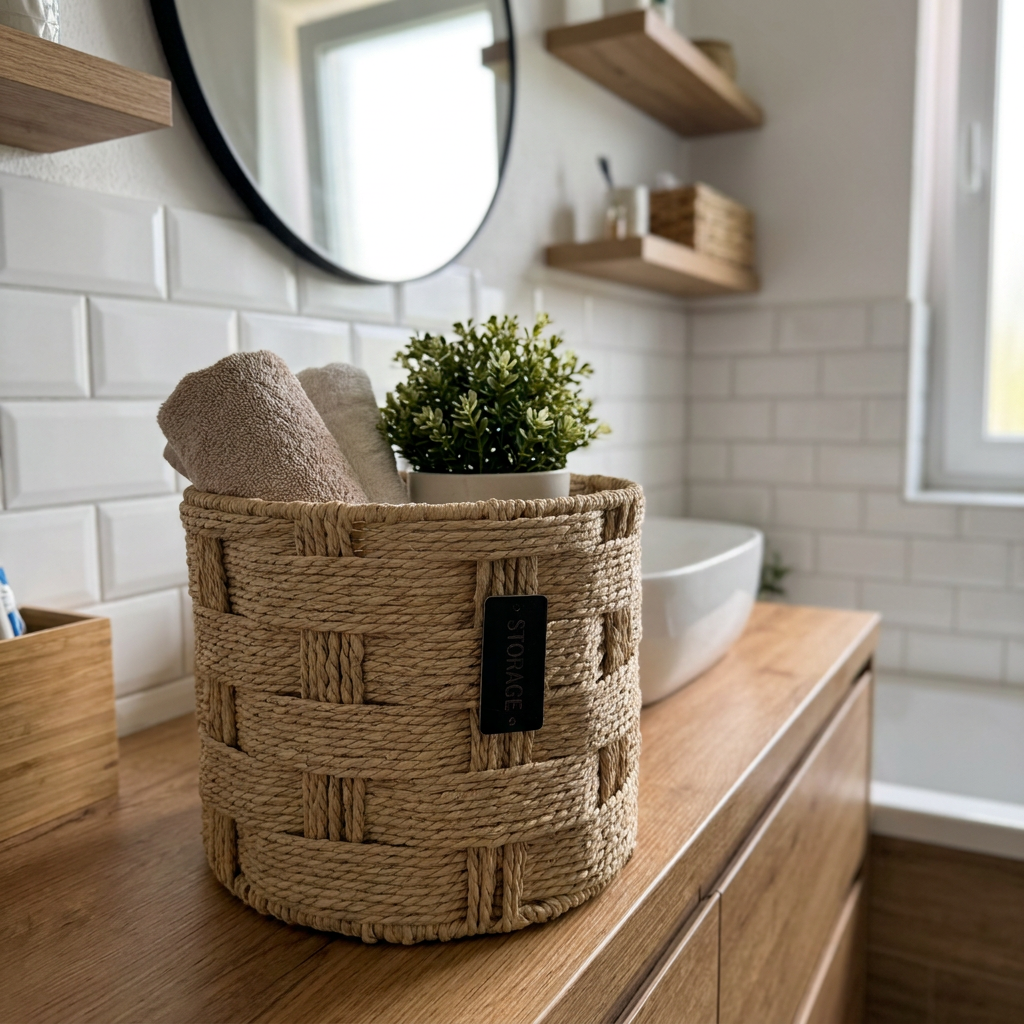 Canasto Storage Weave Redondo Mediano