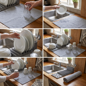 Set Secaplatos Mat + Rack Gris