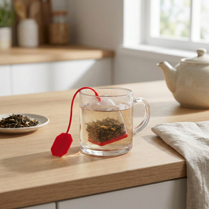 Infusor de Té Silicona Saquito Rojo