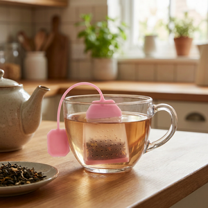 Infusor de Té Silicona Saquito Rosa