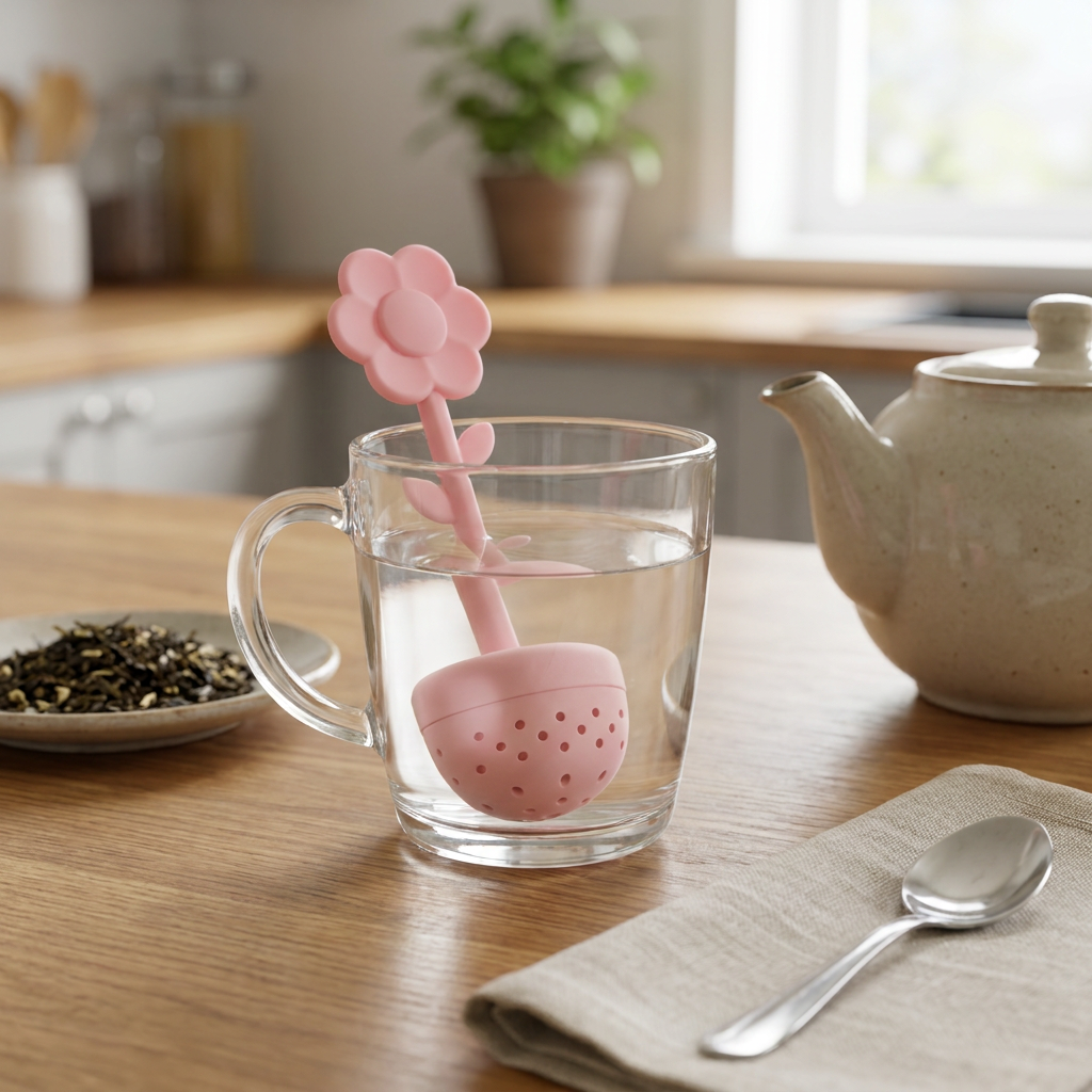 Infusor de Té Silicona Flower Pink