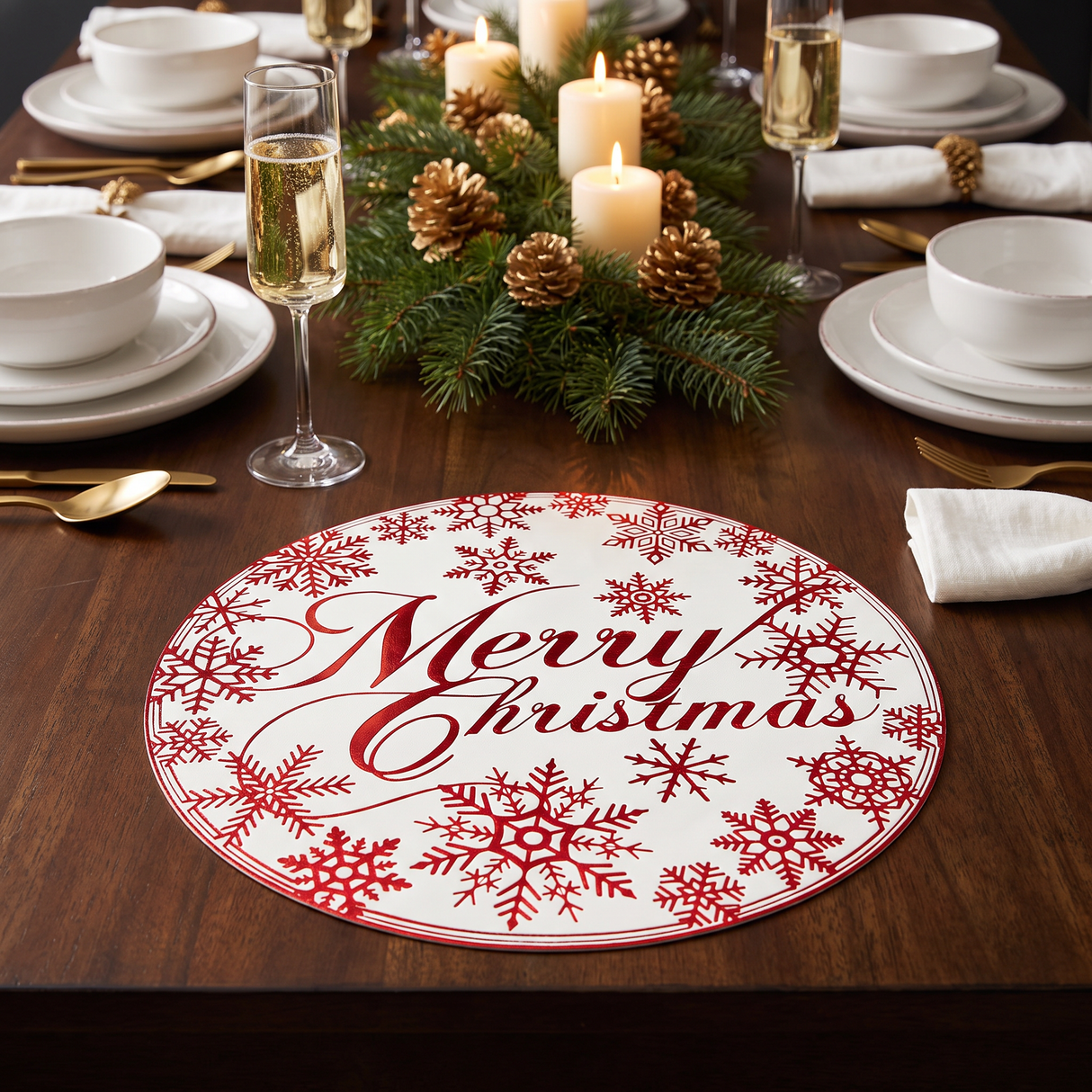 Individual Merry Christmas Red