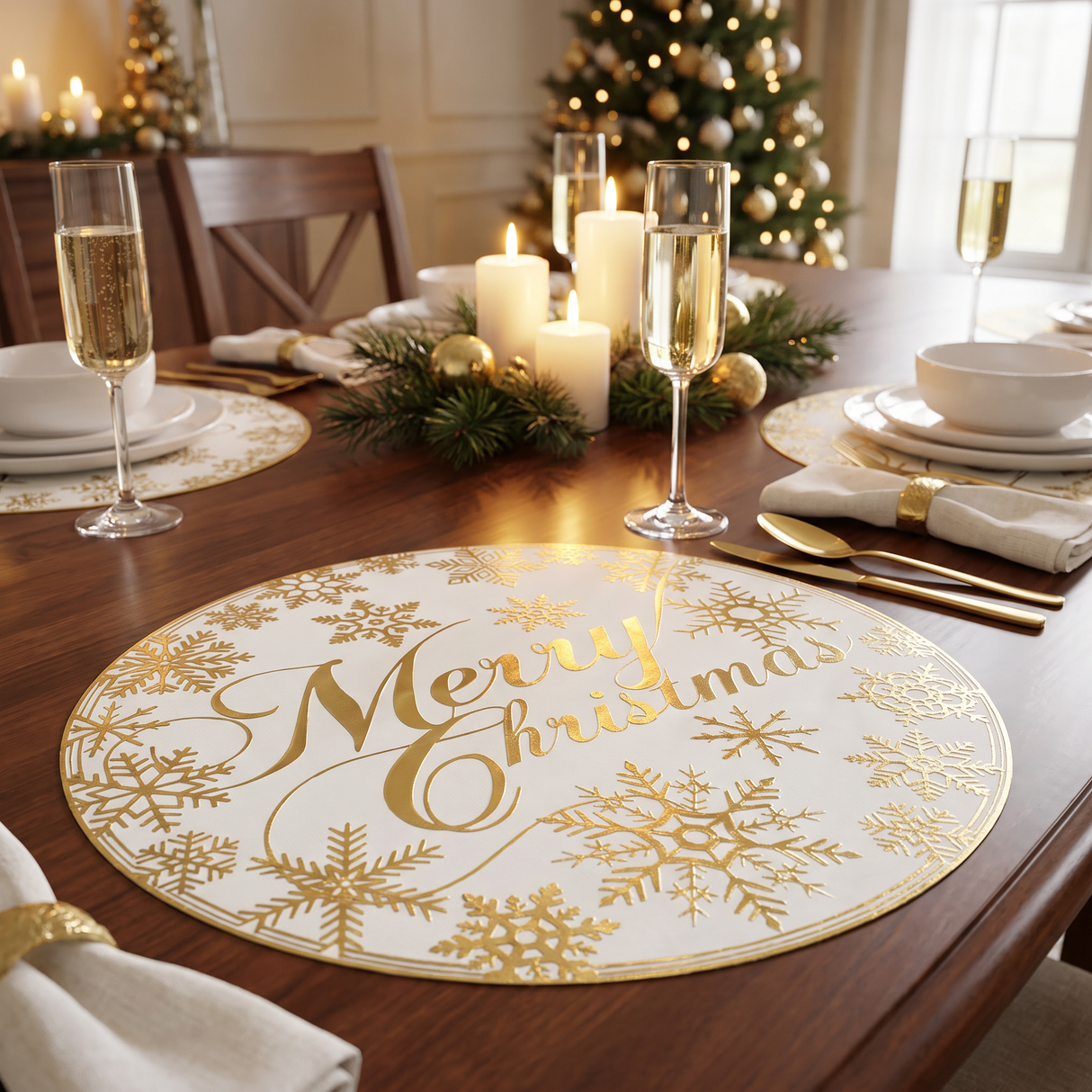 Individual Merry Christmas Gold