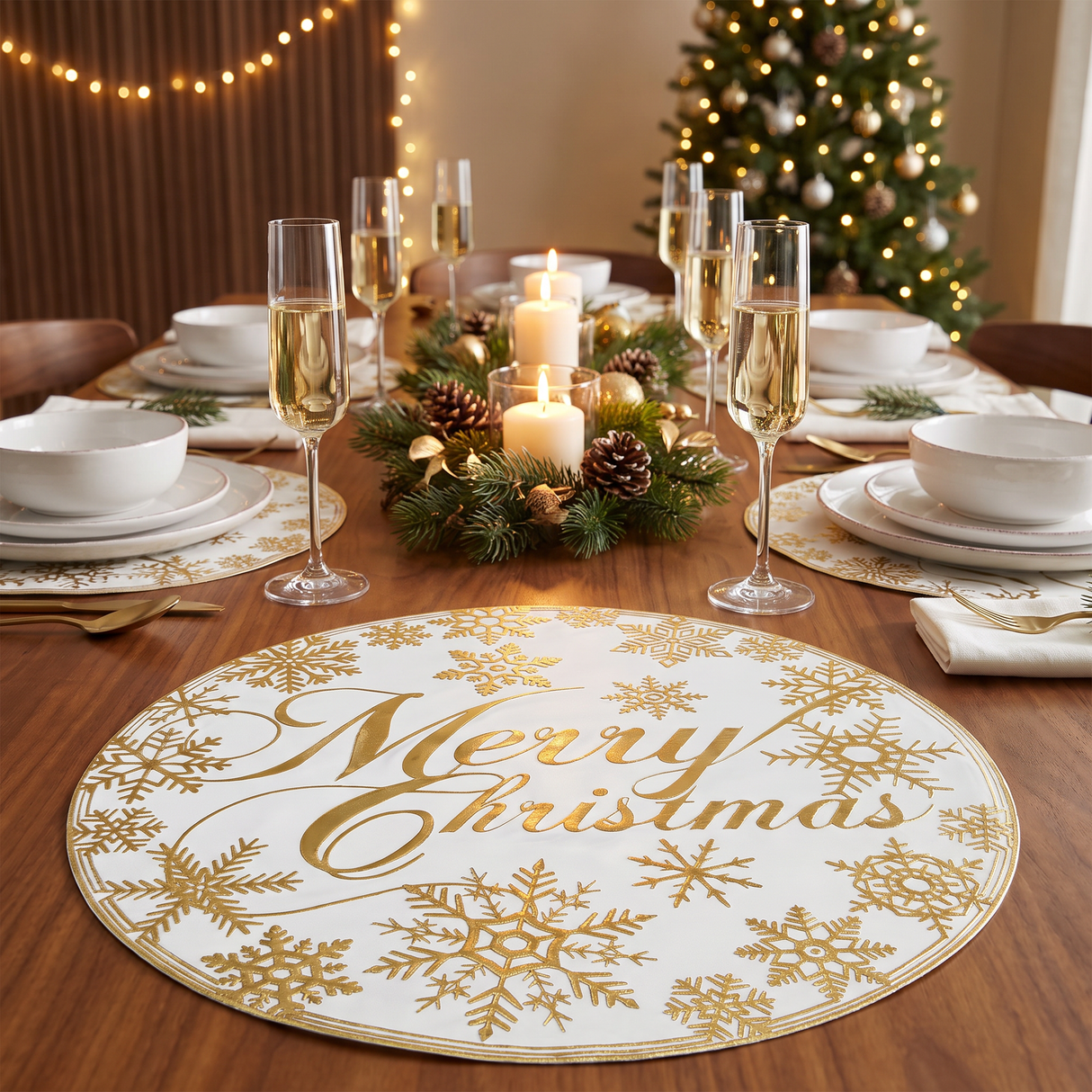 Individual Merry Christmas Gold