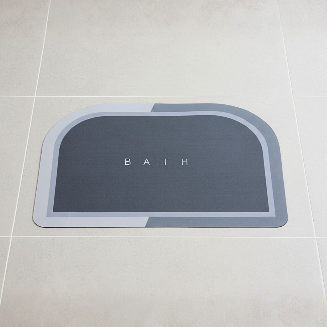 Alfombra Antideslizante Bath Black Curve